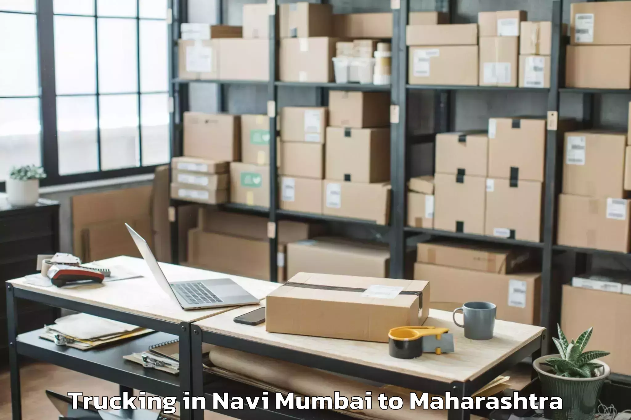 Trusted Navi Mumbai to Sakharkherda Trucking